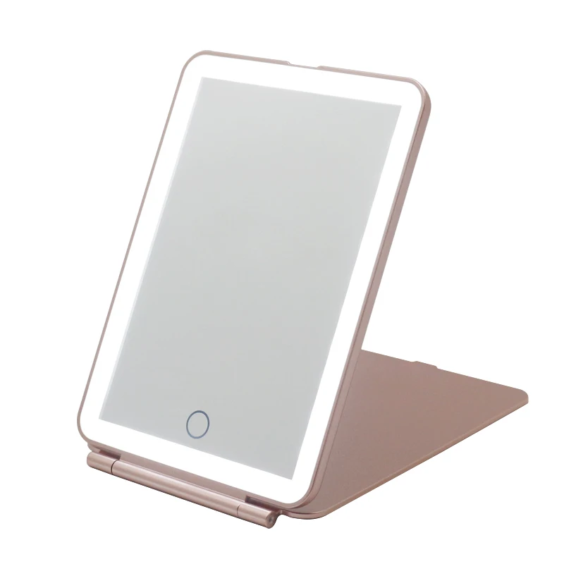 

Modern Wholesale Customized Rechargeable Touch Screen Travel Vanity Led Mirror With Light Make Up Mirror