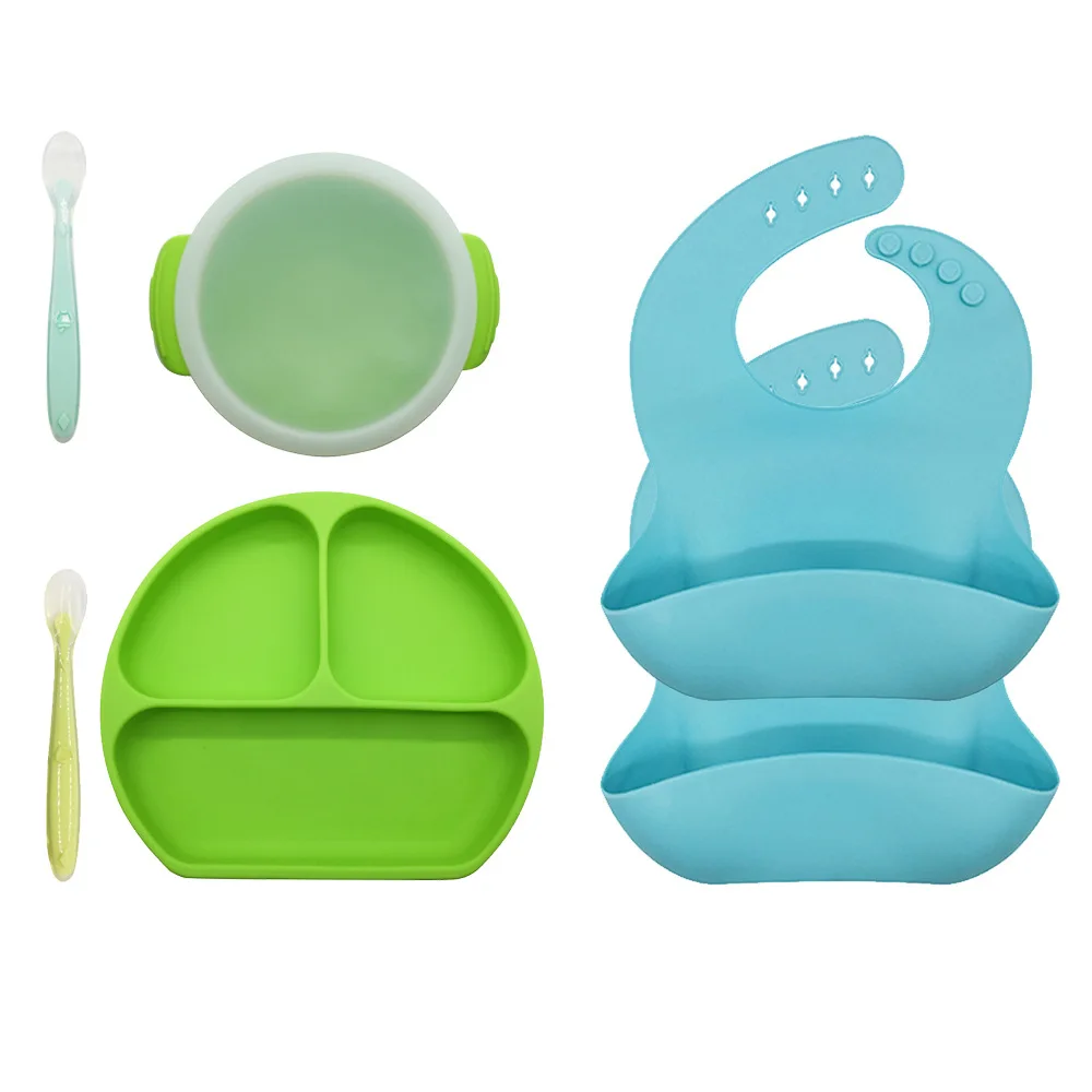 

Silicone Divided Toddler Plates Skid Resistant and Suction Cup Unbreakable Feeding Placemats for Toddler Children Kids