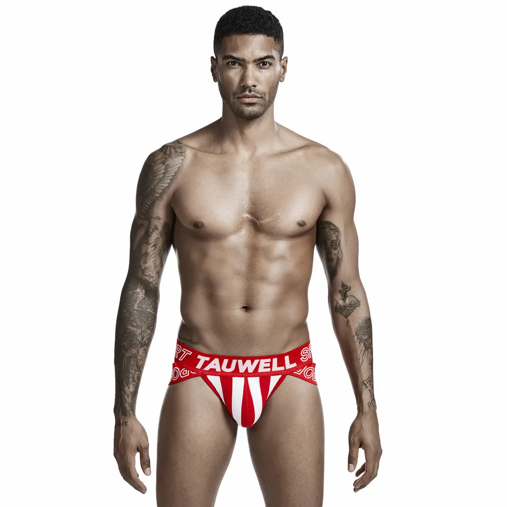 

Customizable Logo Underpants Stripe Letter Printing Gay Boy Bikini Briefs Mens Underwear Sexy