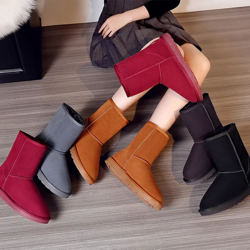 

Hot Sale Winter New Style Plus Velvet Thick Ladies Shoe Fashion Leather Warm Womens Casual Shoes