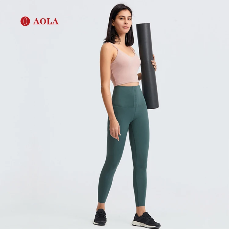 

AOLA Custom Logo 2021 Yoga Pants Women Fitness Scrunch Butt High Waisted Premium Sports Seamless Leggings, Pictures shows