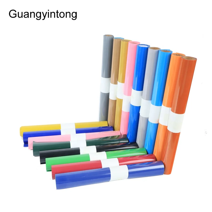 

Guangyintong Shipping From USA Wholesale High Quality Free Sample In Stock Iron On Htv Roll Heat Transfer Vinyl For Clothing