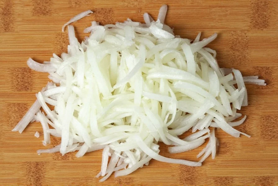 Dried minced onion conversion chart showing measurements for different onion sizes