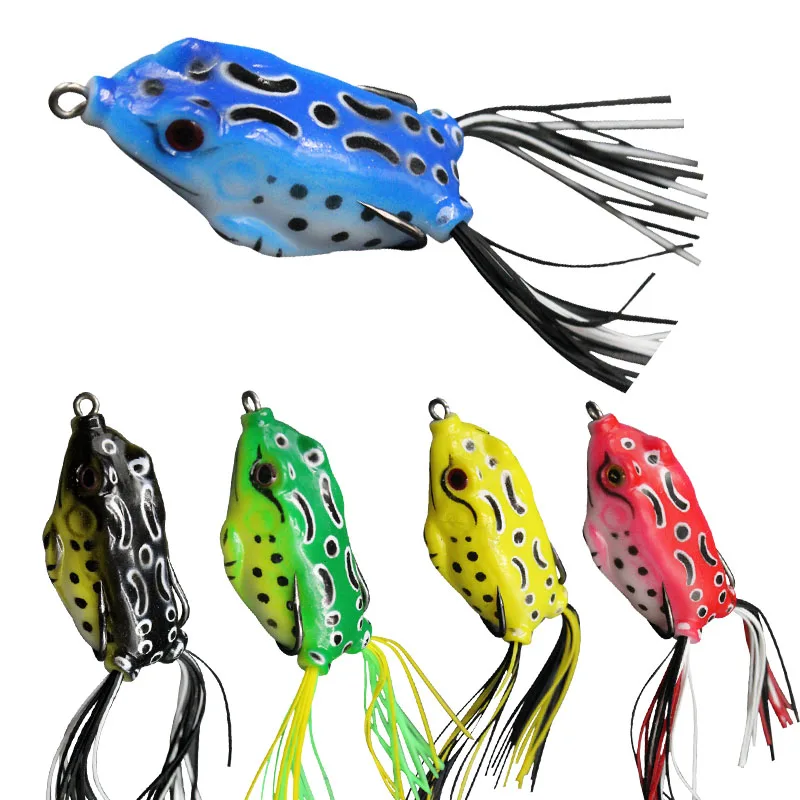 

Lure Frog Wholesale In Stock Soft Frog Bait Artificial Fishing Lure PVC High Quality Plastic Fishing Frog Lure, 5 colors