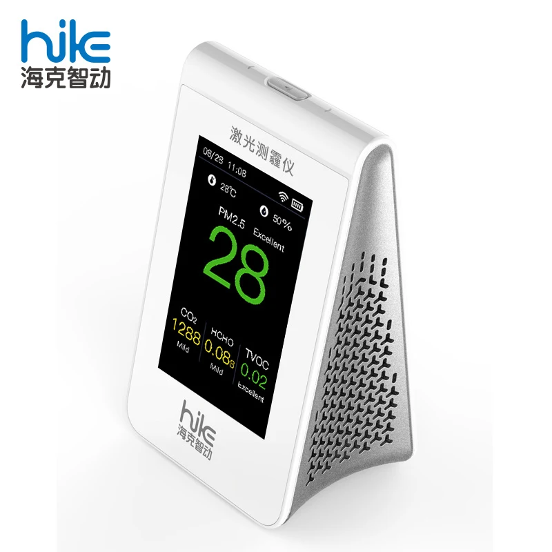 
HIKE B6 8 in1 Air Quality Monitor CO2 Meter PM2.5 Detector Te,perature Humidity sensor with wifi USB charge 