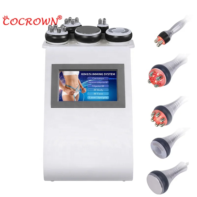 

2021 New Body Vacuum Cavitation Machine 5 In 1 Rf Cavitation And Radio Frequency S Shape Cavitation Machine For Home Use, White