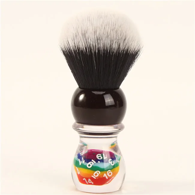 

High quality Yaqi  Lucky Dice Synthetic Hair Shaving Brush for men, White+black color