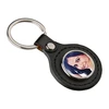 Hot Selling Sublimation Metal Leather Shaped Keychain High Quality Custom Key Ring With Little Mirrors