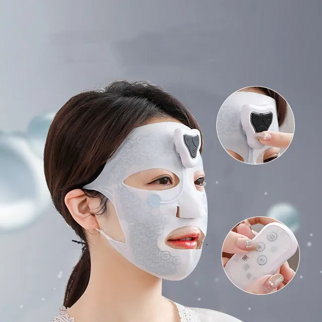 

Skin massage v line ems silicone led anti wrinkle silicon lifting facial face mask, White abs meterail