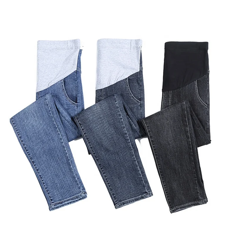 

Maternity Denim Pant Pregnancy Adjustable Belly Jeans Trousers for Pregnant