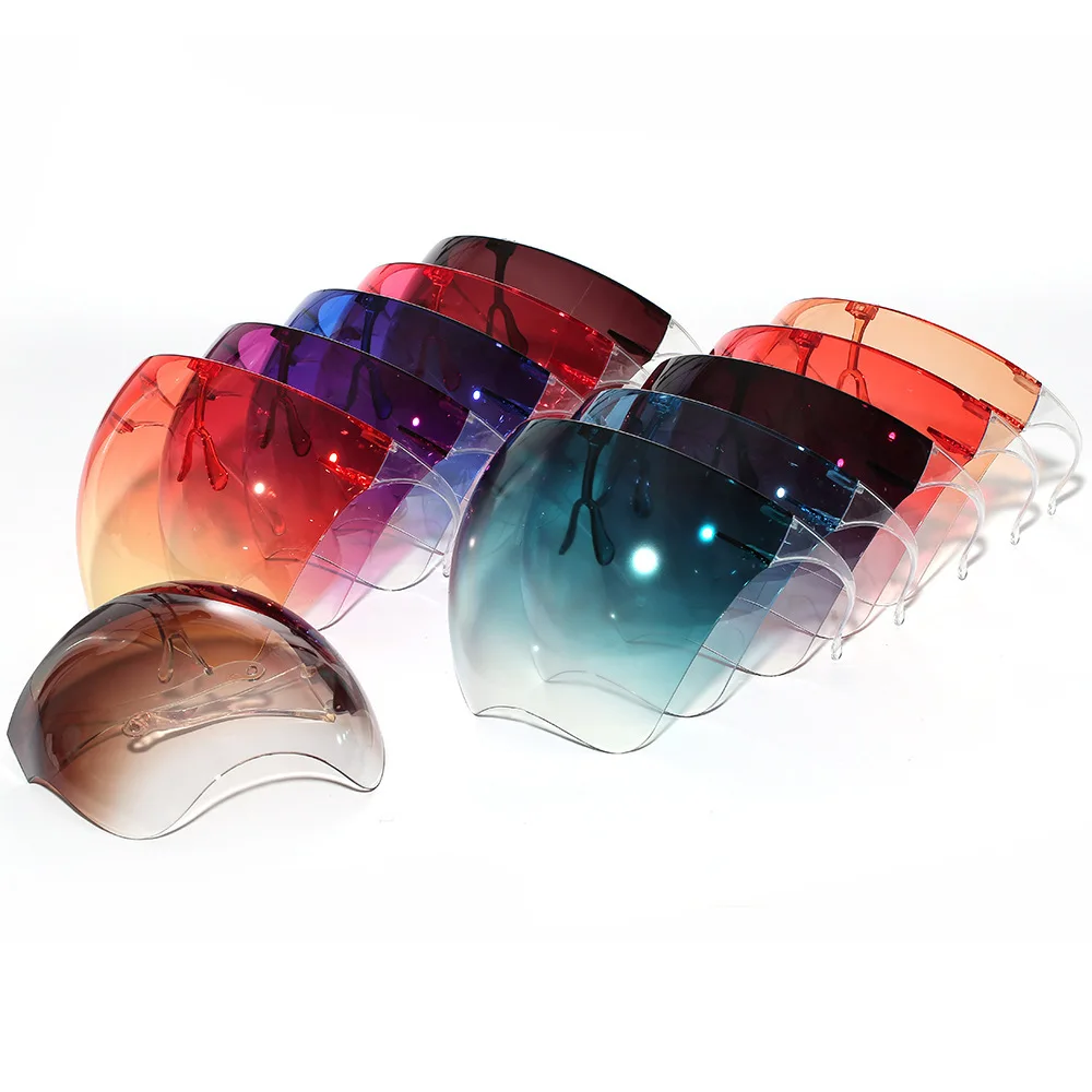 

JR01 Transparent eye protective plastic gradient full safety acrylic face shield glasses, C1,c2,c3,c4,c5,c6,c7,c8,c9,c10,c11,c12