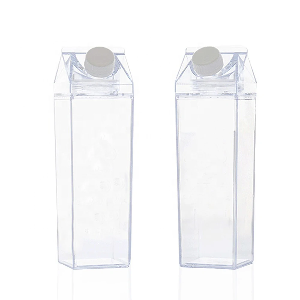 

Plastic student water cup Milk Bottle Plastic Water Bottle Clear carton, Green blue purple as photo,can be customized