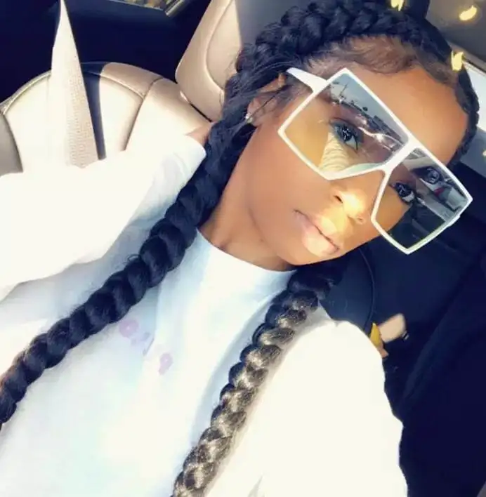 

Square Big Frame Sunglasses one lens large personalized designer sunglasses made in china