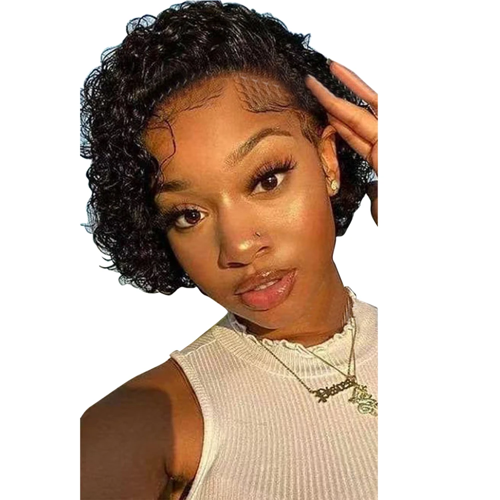 

Short Bob Human Hair Hd Lace Closure Wig 360 Transparent Lace Frontal Colored Wigs