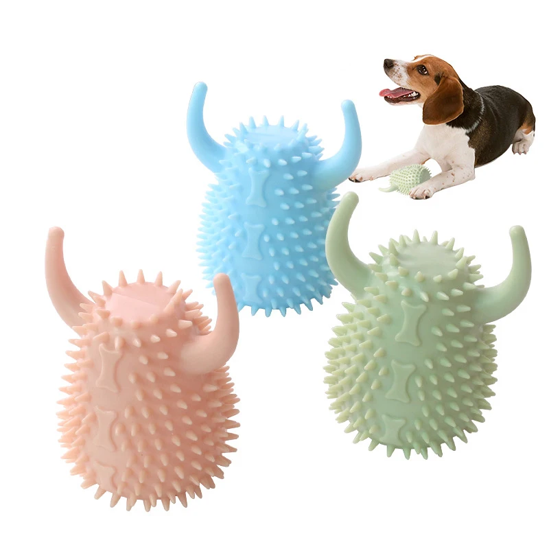 

Sturdy TPR Natural Rubber Dog Toy Chew Bone Pet Toys Dog Playing Toothbrush Chew Teething Bite Toy, Accept customized