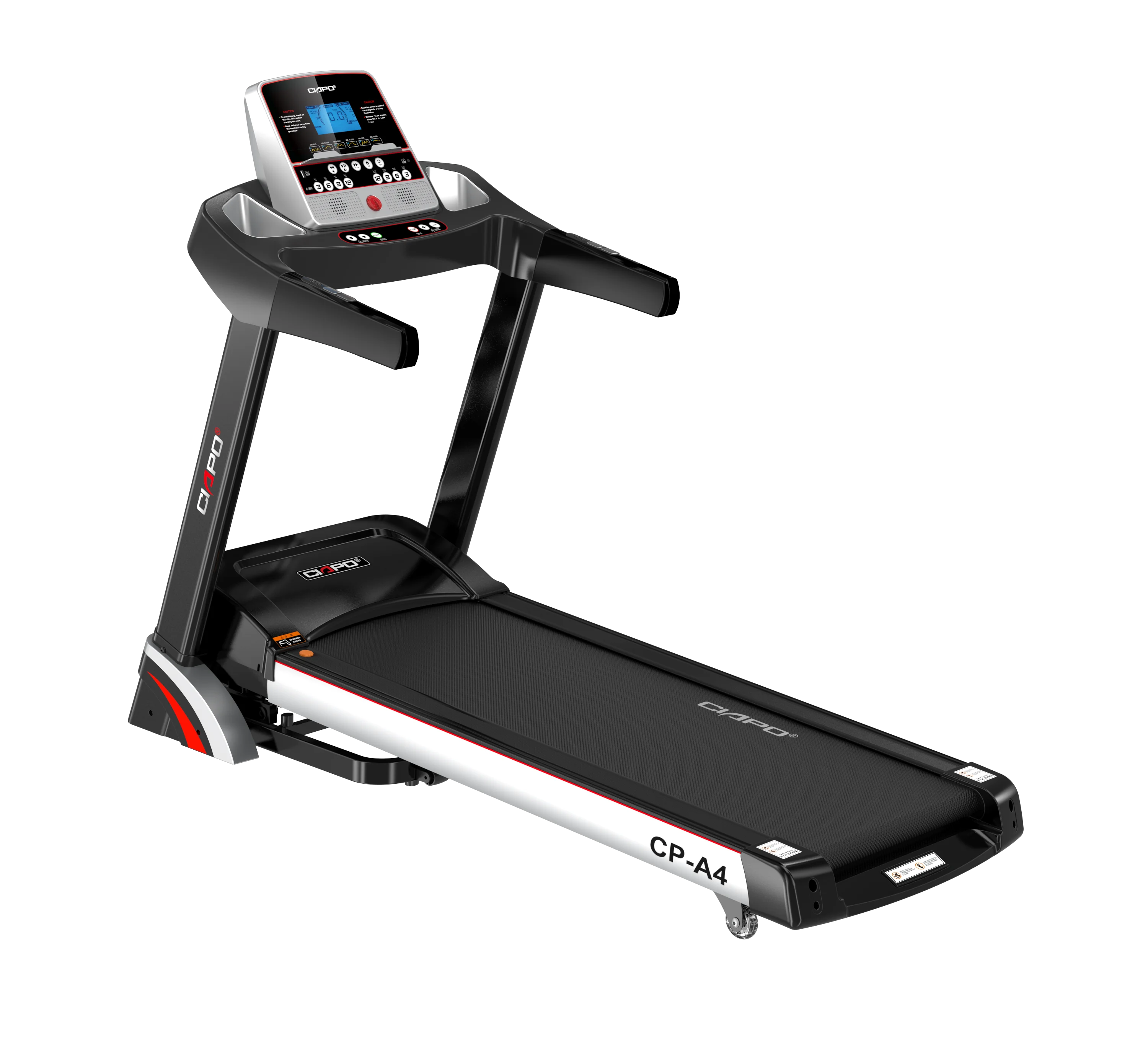 

Home Fitness Running Machine 3.0HP Motorized Treadmill, White/black