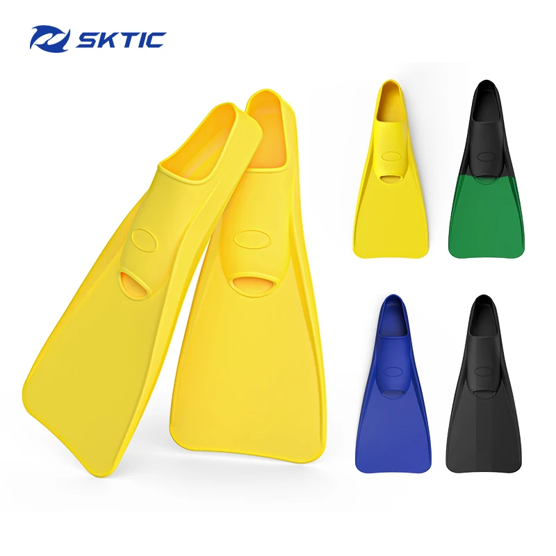 

SKTIC Wholesale PP+TOR Pure Yellow Long Blade Waterproof Scuba Diving Fins Open Toe Spearfishing Fins for men and women