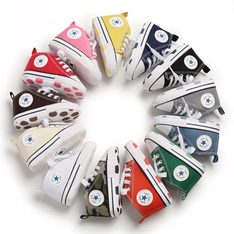 

50+ Color OEM ODM Custom material design Logo Packaging Canvas First Walker Boy girl Baby Shoes, 30 colors