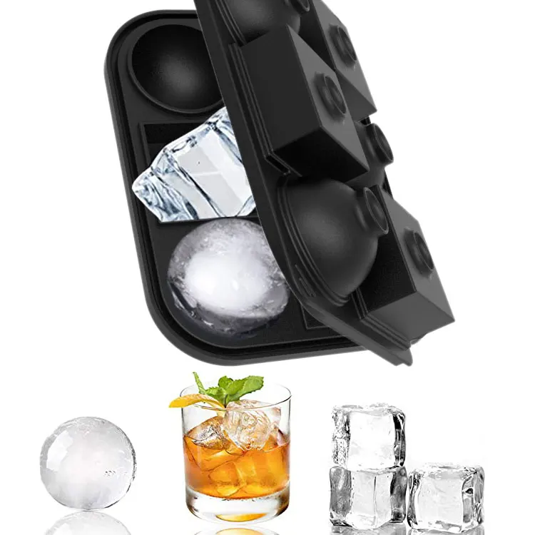 

Whiskey Ice Cube Maker Ball Mold Mould Brick Round Bar Silicone Ice Cube Makers Kitchen Ice Cream Moulds, All colors from pantone