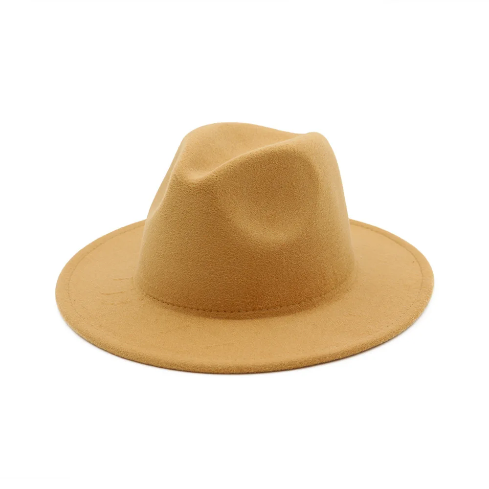 
Outdoor Vintage Men women Summer Wide Brim Panama Fedora Sun Hat felt Fedora Hats caps 
