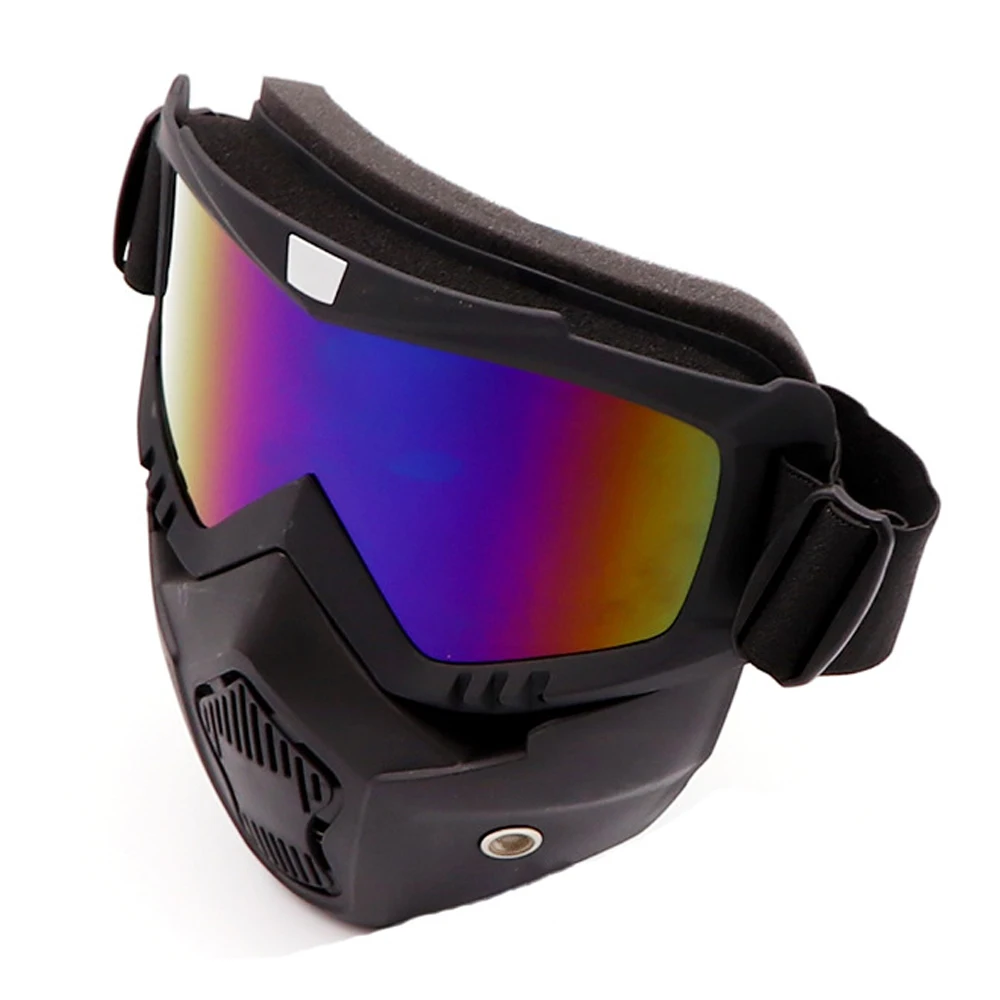 

FunFishing New Adult Removable Winter Snow Sports Motorcycle Goggles Ski Snowboard Snowmobile Full Face Helmets with Glasses, Any color is available
