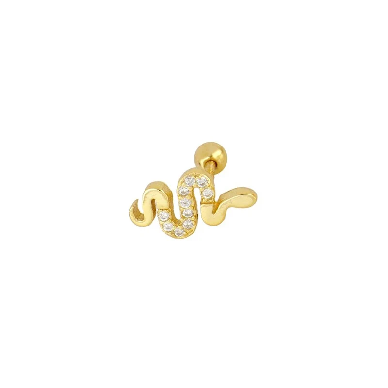 

ROXI Wholesale s925 Sterling Silver Jewelry Diamond Animal Snake Piercing Earring