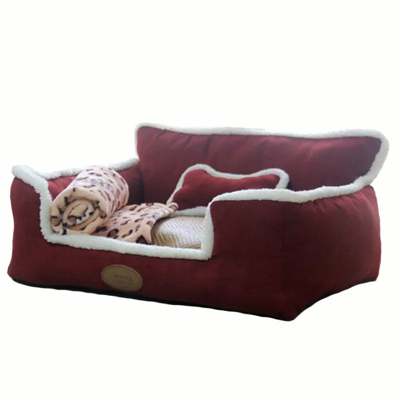 

Super Soft Fabric Removable Cove Dog Bed Cushion Big Size Pet Bed Sofa, Red,blue,gray,brown