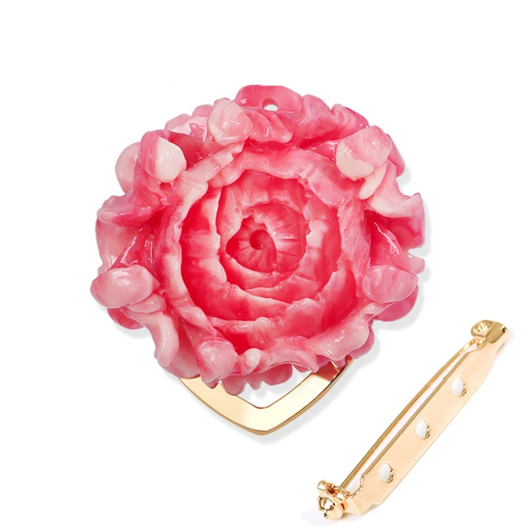 

European and American retro craft pink chrysanthemum brooch brooch for wedding brooch and pin