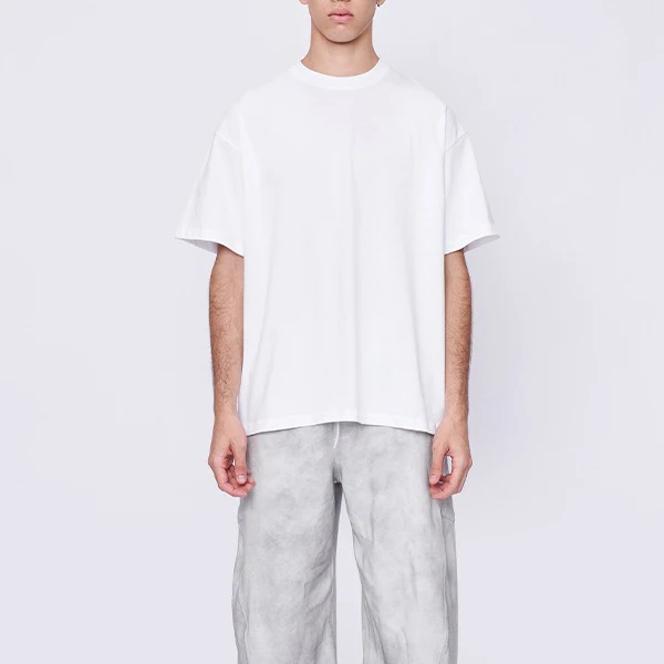 Men's Tshirts Print on Demand T-shirt Dropshipping Men's 100% Cotton Oversized Casual Drop Shoulder Customdigital Blank T-Shirt