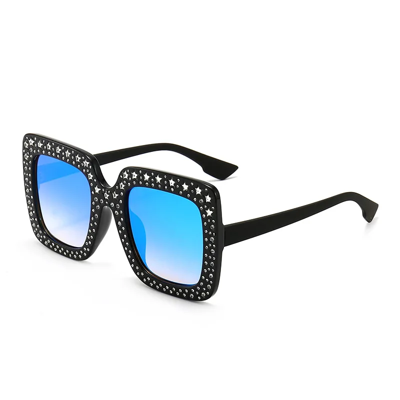 

MJ-0530 Set Auger Personality Street Snap Sunglasses Fashion Model Square Big Frame Trendy Sunglasses