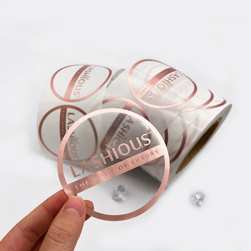 Foil Stamping Logo Transparent BOPP Adhesive Label Sticker