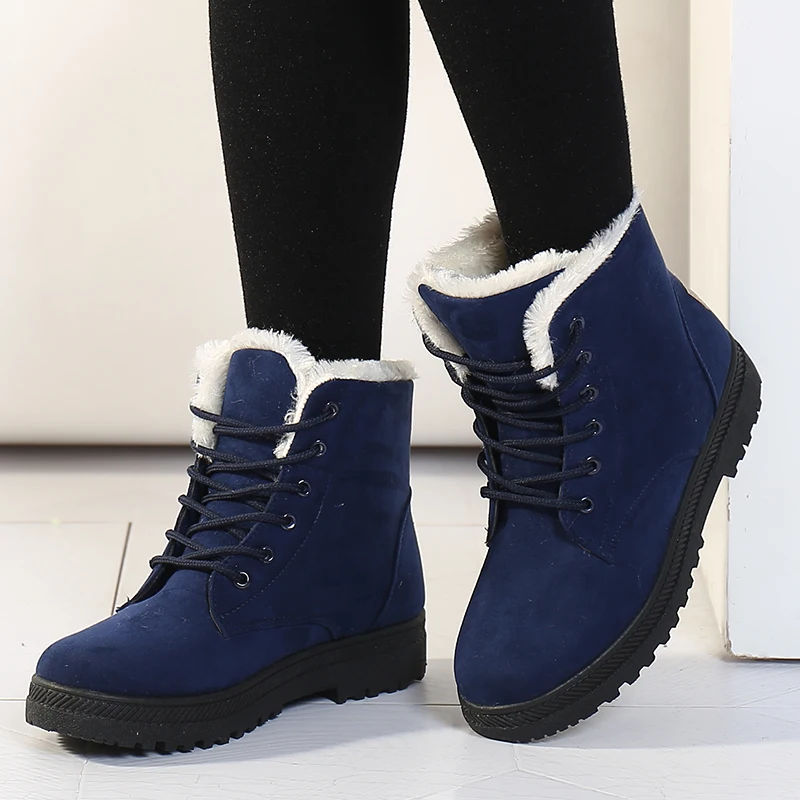 

Women Boots Plus Size 2021 Snow Boot For Women Winter Shoes Heels Winter Boots Ankle Botas Mujer Warm Plush Insole Shoes Woman