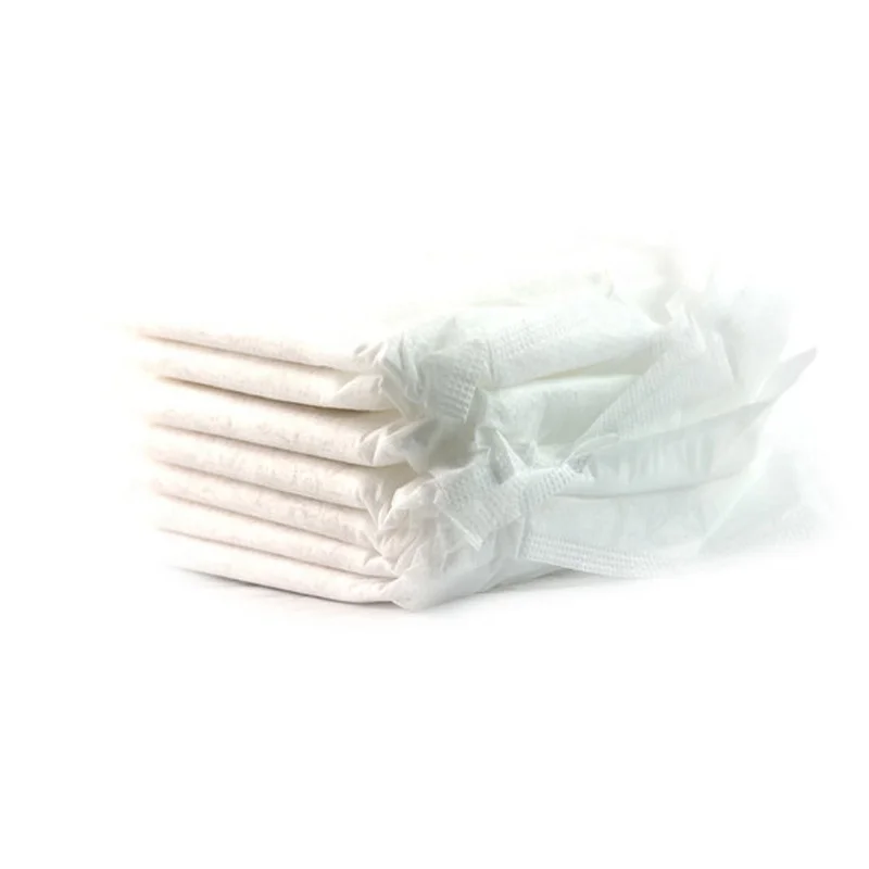 

OEM wholesale market stock non woven disposable biodegradable raw materials ladies pad, White or customized