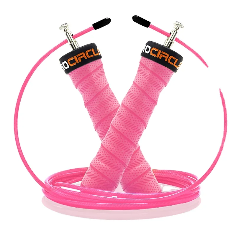 

ProCircle New Designed Sweatband Adjustable Fitness Jump Rope, Pink yellow