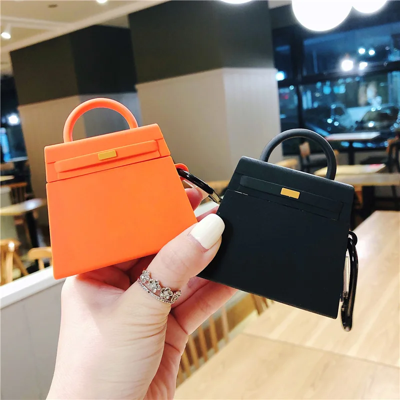 

Fashion 3D Luxury Handbag Cases for Apple Airpods 1 2 Protective Soft Silicone Headphone Charging Box Airpods Dust-Proof Cover