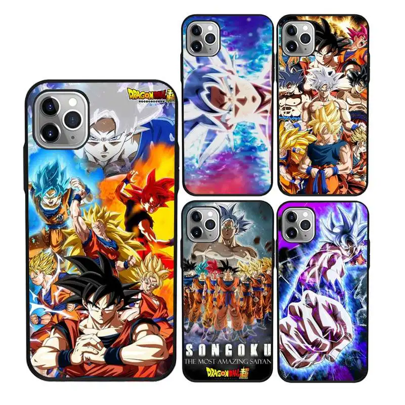 

Japan Dragon Ball Z Super Son Goku DBZ shockproof tpu phone case for iPhone 11Pro Max 11 X XS XR XS MAX 8plus 8, Black