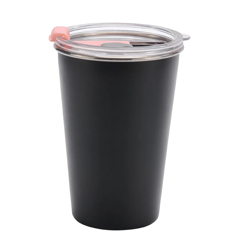 

Wholesale Custom Travel Stainless Steel Coffee Mug with Lid, Black, white