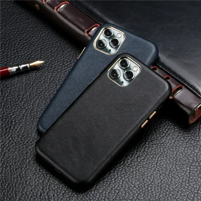 

Wholesale Luxury Genuine Leather Mobile Cell Phone Case with Gentle Microfiber For iphone X XS XR XSMAX Leather Case, 7 colors