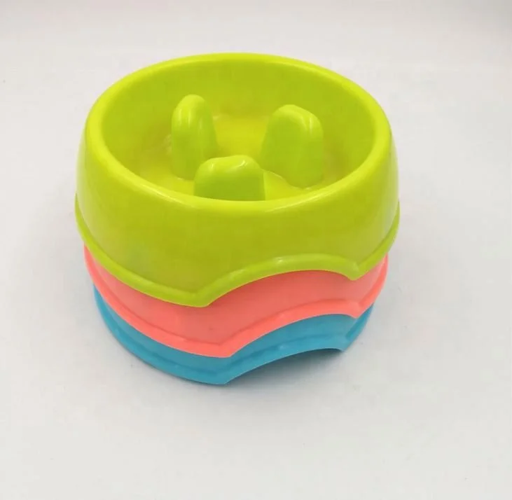 

Plastic Round Colorful Standing Pet Bowl, Pink/blue/green