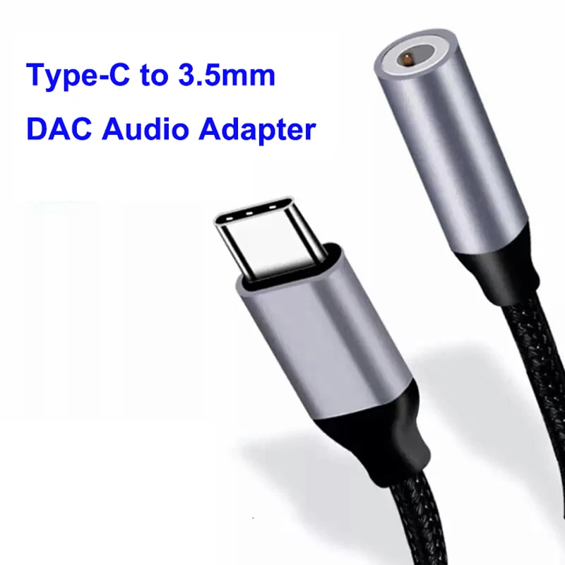 
Type C to AUX 3.5mm Jack Earphone Adapter DAC Digital Analog Chip USB C 3.5 Headphones For Huawei mate 20 P30 Xiaomi Audio cable 