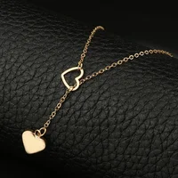 

European and American fashion personality heart heart pendant women's Y necklace