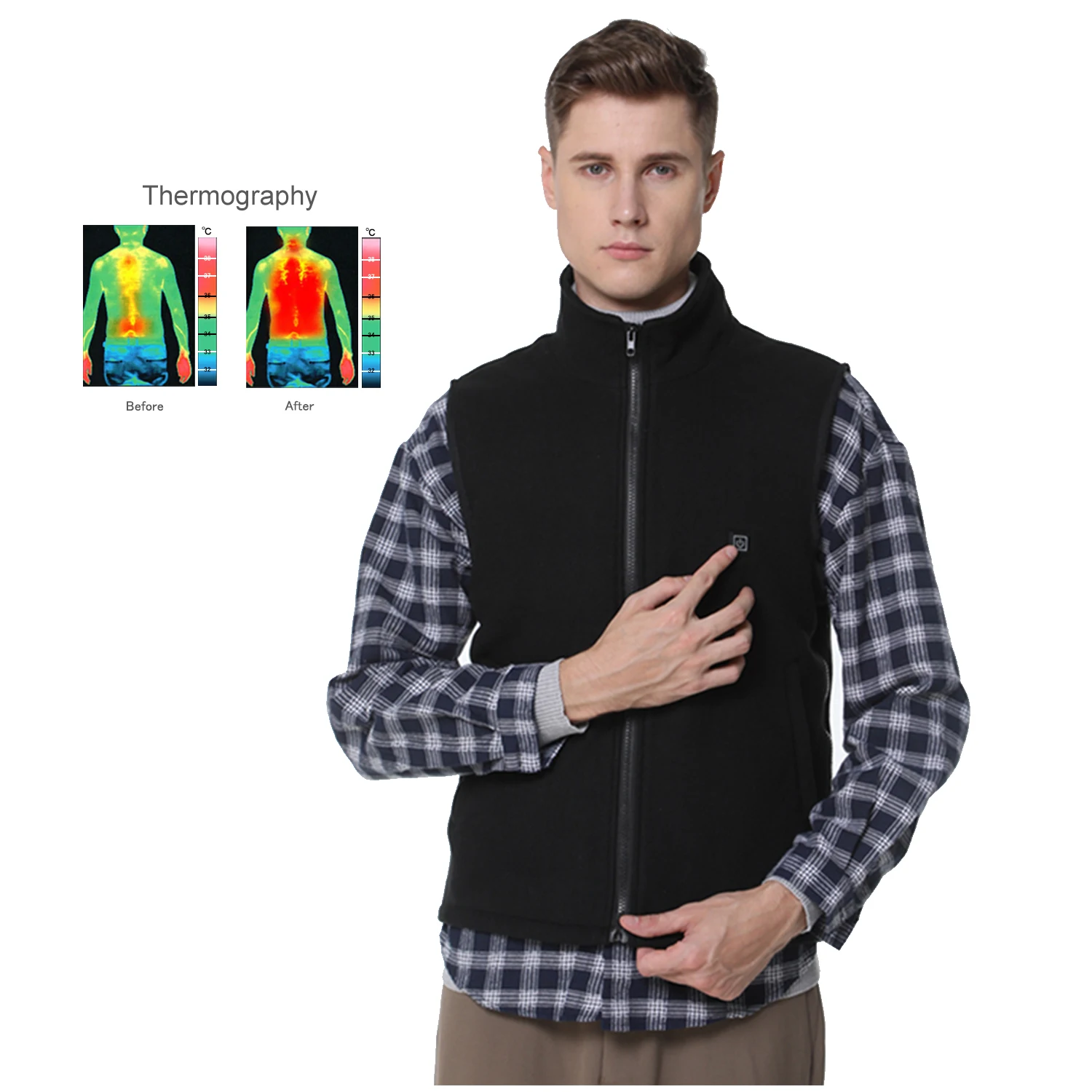 

Constant Temperature Graphene Thermal Insulation Electricity Heated Vest