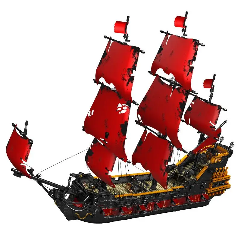 

Mould King 13109 Ideas Pirate Ship Queen Anne's Revenge Pirate Ship Building Blocks Expert Caribbeans Pirate Ship Bricks Sets