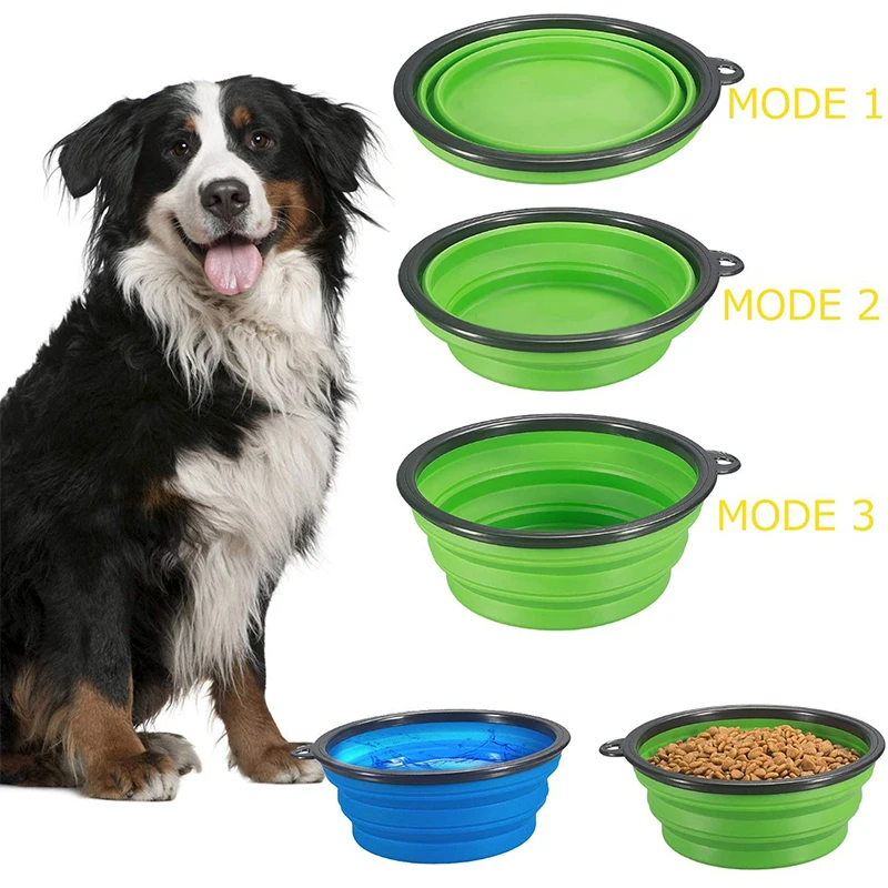 

100% Food Grade Approved Foldable Big Travel Silicone Dog Bowl Pet Food Container