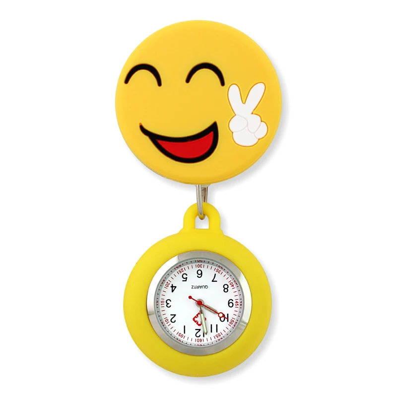 

Fob Nurse Pocket Watches Silicone Brooch Medical Watch Cartoon Cute Kawaii Pattern Doctor Quartz Clock Hospital Gifts Customized