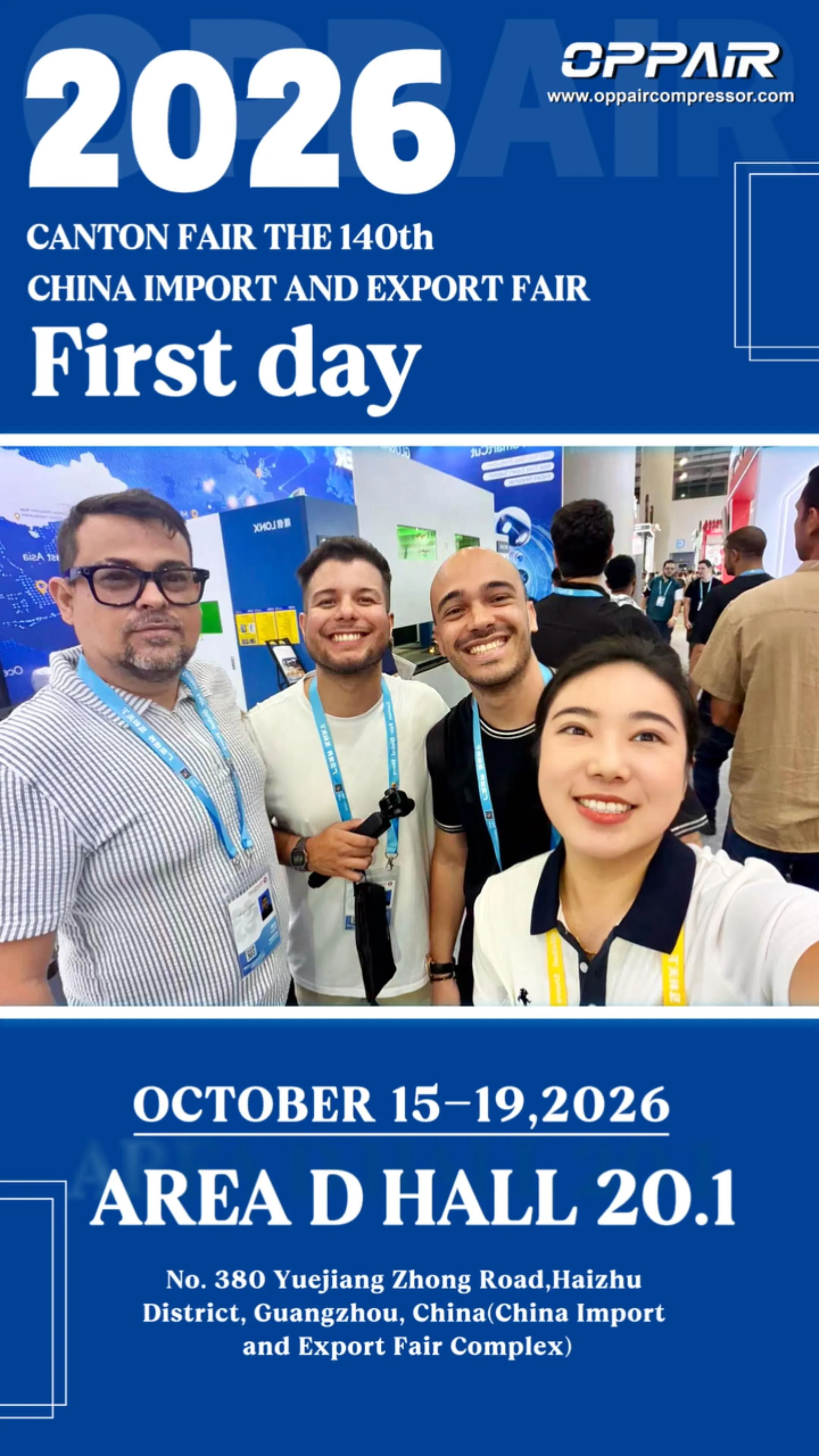 OPPAIR Team Welcoming International Buyers on the First Day of the 140th Canton Fair 2026