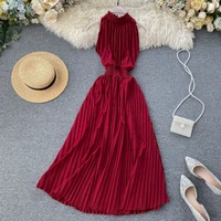 

Sexy Halter Neck Sleeveless Maxi Dress For Women