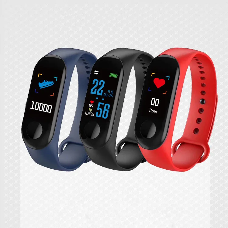 

Wholesale oxygen blood pressure ecg sleep sport IP68 waterproof tooth smartwatch blood pressure fitness smart bracelet watch, Black red blue