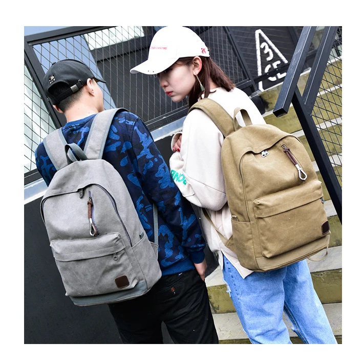 

Multifunctional Cheap vintage custom canvas travel casual sports college school other backpack bag 2021