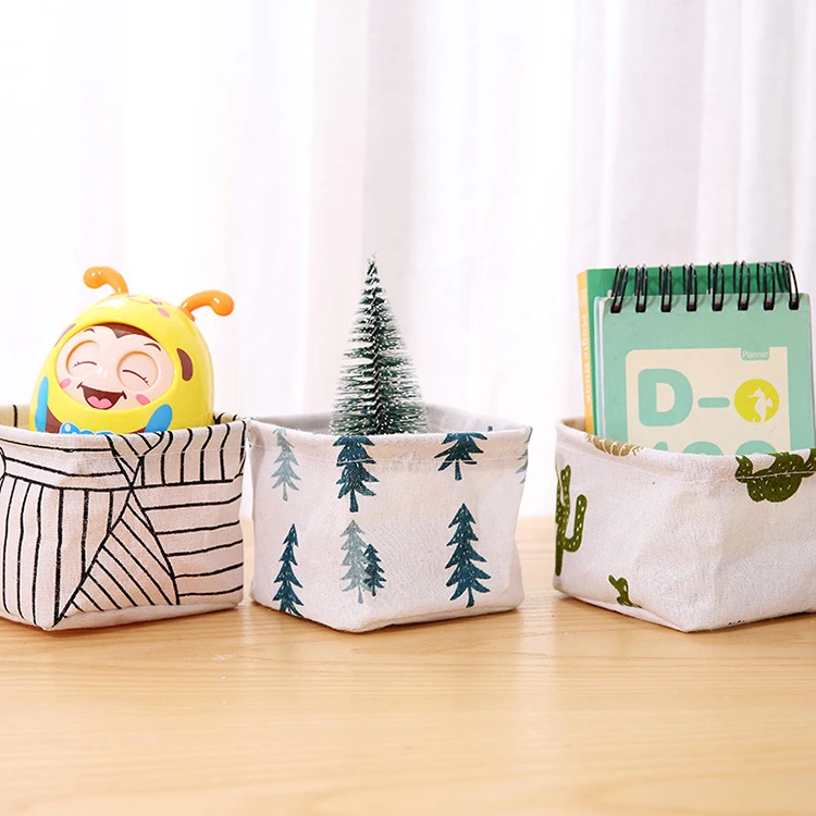 

Hot-selling Cloth Art Waterproof Folding Box Sundry Desktop non woven Storage Box